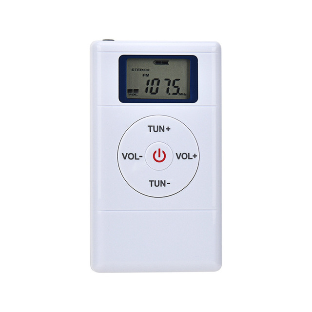 Portable Mini FM Radio Conference Receiver English Listening Stereo DSP Digital Tuning Amplification Radio for Elderly Sports
