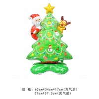 Ballons en aluminium autoportants de Noël (Père Noël, Bonhomme de neige, Arbre, Homme en pain d'épices, Voiture) – Conformes EN71 ASTM – Décoration de jardin et de fête