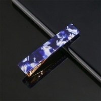 Shily&OS – Nouvelle pince à cheveux rectangulaire longue en acétate haut de gamme, motif marbre et léopard, barrette latérale rétro pour femme, accessoire de coiffure minimaliste