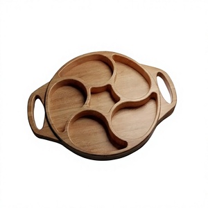 Assiette à dessert en bois, design dernier cri, couleur marron, qualité supérieure, pour fruits secs et dattes, au prix le plus bas - Product Image 1