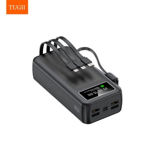 Batterie solaire portable TUGII 30000mAh avec charge rapide Micro <span class=keywords><strong>USB</strong></span> et <span class=keywords><strong>USB</strong></span>-C, affichage LED, idéale pour le camping - Product Image 1