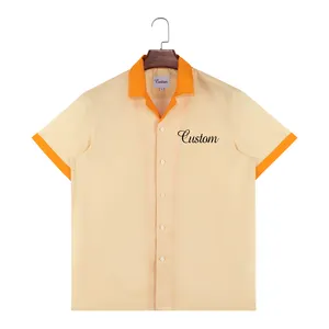 2023 Factory Custom Cuba Collar Button up Designer men's Shirts For Men
