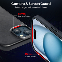 Accessoires pour téléphones mobiles Étui en cuir Étui pour téléphone personnalisé avec anneau magnétique