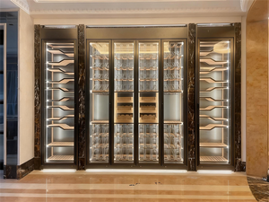 Oturma odası ve yemek için yüksek kaliteli Modern paslanmaz çelik şarap dolabı - Product Image 1