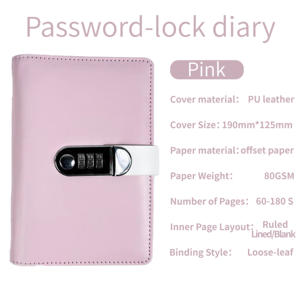 Оптовый блокнот А6 с кодовым замком – высококачественный тетрадь на 120 листов для студентов - Product Image 5