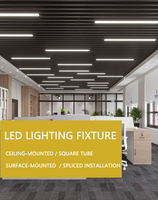 Lustre linéaire LED suspendu connectable 36W pour allée, couloir, restaurant, atelier de réparation automobile