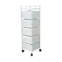 Étagère de rangement de cuisine rotative, chariot pratique à roulettes, étagère carrée de cuisine avec roulettes, étagère de rangement à 3/4/5 niveaux