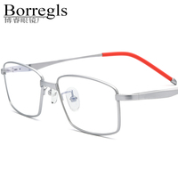 Gafas de titanio Borregls para hombre, nueva marca de diseñador, ligeras, de alta calidad, cuadradas, para mujer, gafas ópticas 10086