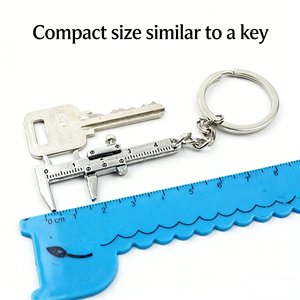 Mini Calibro a Corsoio Funzionale Portachiavi, Strumento di Misurazione Portatile in Lega, <span class=keywords><strong>Regalo</strong></span> <span class=keywords><strong>per</strong></span> Ingegneri e Artigiani, Disponibile all'Ingrosso - Product Image 2