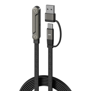 Charge While Watch 240W Fast Charging+Zinc Alloy+Nylon Braided+150cm <b>Cable</b> with <b>Phone</b> Stand for <b>Phone</b> Tablet Binge Watching - Product Image 4