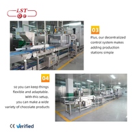 LST 100 kg/h Offre Spéciale composants PLC nouvelle condition barre de chocolat faisant la machine pour la ligne de production avec des noix et des fruits