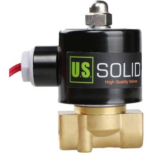États-Unis Vanne solénoïde électrique solide 3/8 po 24 V CA en laiton normalement fermée pour eau, air, carburant - Product Image 3