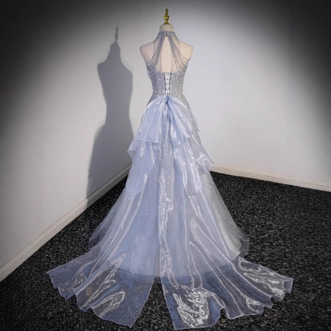 sachin and babi light blue dress Chiffon Gray Maxi Dresses for Women for sale