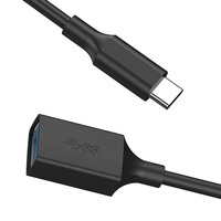 Cable extensor OTG tipo C USB3.0, adaptador de 0,2 m, chaqueta de PVC, trenza de carga rápida 3A para teléfono móvil, conecta ratón, unidad Flash USB