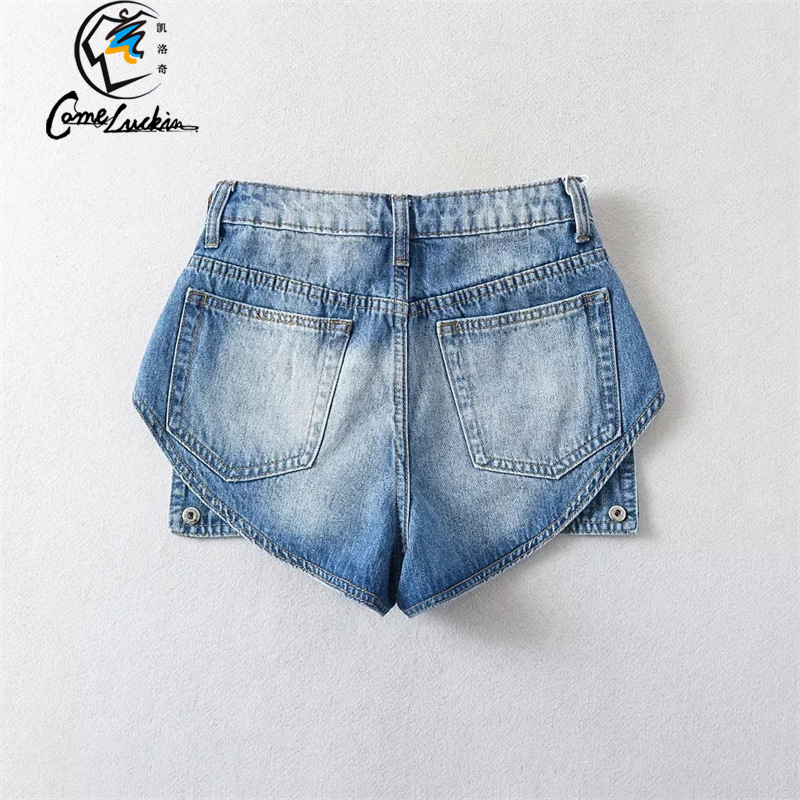新規購入 Detachable Denim Logo Custom Shop Shorts Women for Skirts パンツ