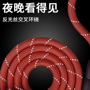 สายจูงสุนัขไนลอนสะท้อนแสงสีดำ 1.5 ม. พร้อมที่จับสำหรับพาสัตว์เลี้ยงเดินเล่นกลางแจ้ง - Product Image 3
