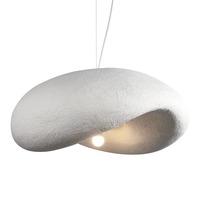 Lampe Suspendue Wabi Sabi Nuage Créatif en Résine, Style Japonais, Décor Nordique, LED E27, pour Salon et Salle à Manger