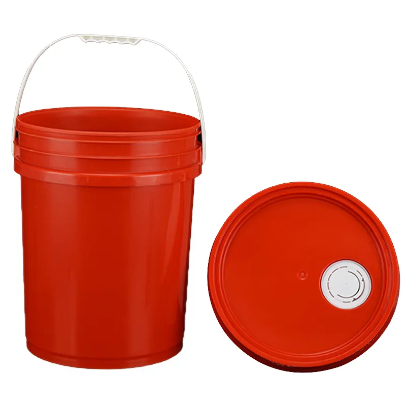 Bán Buôn 5 Gallon/Gal 10 18 20L Nhiệm Vụ Nặng Nề Trắng Sơn Dầu Rửa PP Nhựa Xô Với Nắp Xử Lý Nhựa Thùng