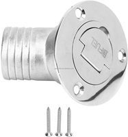 Raccord de traversée de coque courbé en acier inoxydable 316 poli miroir avec petit couvercle rabattable pour remplissage de pont, entrée d'eau et remplissage de carburant pour yachts et VR