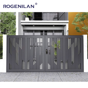 Rogenilan Aluminium Pliant Tuinpoort Barrière Portes Usine Allée Personnalisée Portes Extérieures <span class=keywords><strong>Prix</strong></span> Eingangstor - Product Image 4