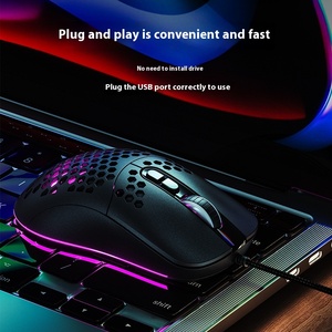 RGB ışıkları ile profesyonel kablolu USB optik oyun fare ayarlanabilir arka ışık, sağlak tarzı, ofis temel - Product Image 3