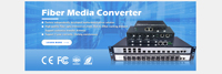 Conmutador de Fibra Óptica Gigabit de 8 Puertos SFP de 20-100KM, Convertidor de Medios de Fibra a Ethernet Multipuerto 2*1000Mbps RJ45, 8 Puertos de Fibra, 2 RJ45