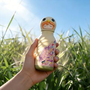 Bouteille d'eau isotherme personnalisée en acier inoxydable pour enfants, sans BPA, avec paille, pour les voyages en extérieur - Product Image 1