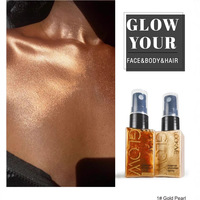 LOOKAVE Spray illuminateur liquide pour le contouring, éclat intense, nacré, visage et corps, pour un usage quotidien