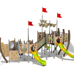 على شكل سفينة قرصنة شرائح بلاستيكية ولوحة تسلق لرياض الأطفال ومدرسة المجتمع - Product Image 1