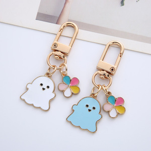 Porte-clés marguerite émaillée colorée, pendentif fleur en métal mignon peint à la main pour <span class=keywords><strong>AirPods</strong></span> et sacs, porte-clés élégants en alliage avec impression UV - Product Image 1