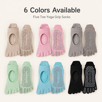 Chaussettes de yoga antidérapantes à cinq doigts pour femmes, en coton respirant, pour Pilates, entraînement et sport professionnel, vente en gros