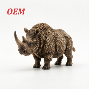Rinoceronte Lanoso ODM da Collezione, Figura in PVC Dipinta a Mano, Modellabile per Espansione della Linea di Prodotti Preistorici - Product Image 1