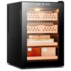 50c Cigarloong Hot Selling Cigar Humidor <b>Cabinet</b> Electronic Good Quality Solid Wood Cedar 50c Hot Selling Cigar Humidor - Product Image 1