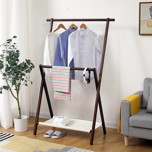 <span class=keywords><strong>Appendiabiti</strong></span> <span class=keywords><strong>da</strong></span> Comodino in Legno Massello, Scaffale Portaoggetti, Espositore, Attaccapanni - Product Image 3