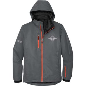 J332 personalizado para hombre bordado 3 en 1 súper cálido Vortex impermeable esquí y chaqueta de nieve personalizada - Product Image 2