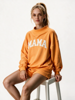 Sweat-shirt à col montant édition limitée pour femme 2026, coupe oversize courte, pour adolescentes, ample, à manches longues, pour l'hiver