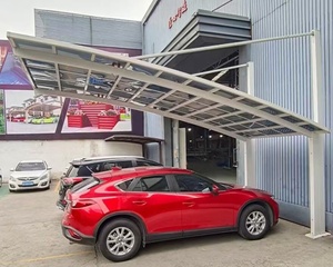 Abri de voiture en métal enduit de PVC imperméable, cadre en fibre de verre durable, tente de garage, pergola pliable de luxe pour <span class=keywords><strong>voitures</strong></span>, patio, voile en polycarbonate - Product Image 2