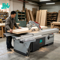 Scie à table coulissante pour la production de portes d'armoires, levage de lame électrique personnalisé, découpe de panneaux MDF, ensemble moteur double 4kW+0,75kW