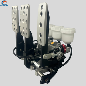 Nouvel ensemble de pédales de course réglables en aluminium CNC pour boîte de vitesses à 3 pédales, montage au sol, avec maître-cylindre de frein à décalage de freinage réglable pour - Product Image 4