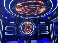 P4 p5 Discothèque Dj Booth Intérieur Écran Led Led Flexible Incurvé Led Tv Écran Fond 3d affichage publicitaire