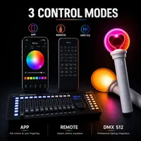 Bâton lumineux LED à commande par application DMX RF portable et léger avec logo personnalisé et 3 piles AAA incluses pour les concerts et les festivals