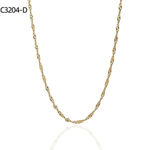 Collar Amy Amy Twisted Singapore Chain chapado en plata, joyería de moda para mujer, regalo, estilo simple C3204 - Product Image 2