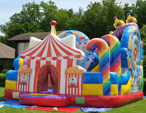 Kinh doanh màu Ferris Bánh xe <span class=keywords><strong>Inflatable</strong></span> Trampoline <span class=keywords><strong>Inflatable</strong></span> thư bị trả lại trượt <span class=keywords><strong>Carnival</strong></span> trò chơi cho trẻ em trò chơi ngoài trời - Product Image 2