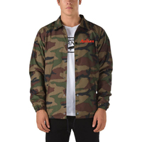 Vestes de printemps camouflage en gros personnalisé pour hommes veste d'entraîneurs décontractés