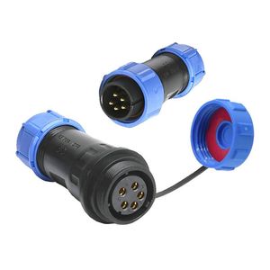 Conector LED para Exteriores IP67 Resistente al Agua con <span class=keywords><strong>Contactos</strong></span> <span class=keywords><strong>de</strong></span> Cobre y Carcasa <span class=keywords><strong>de</strong></span> Plástico, Junta <span class=keywords><strong>de</strong></span> Brida con Tuerca <span class=keywords><strong>de</strong></span> Acoplamiento - Product Image 1