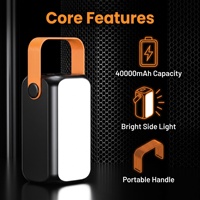 Nouvelle lampe de camping portable à charge rapide PD22.5W, batterie externe haute capacité 60000mAh, affichage numérique multi-sorties, chargeur portable