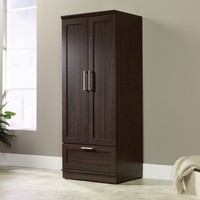 Armoire à vêtements en bois de teck sculpté de haute qualité, design simple, placard pour chambre à coucher