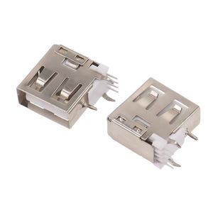 <b>Usb</b> Type A Female Connector 10.0/14.0/19mm Length Horizontal Pcb Mount <b>Socket</b> 4 Pin Copper Material - Product Image 1