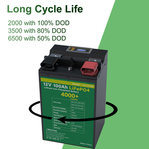 제조업체 4000 사이클 5A 충전식 리튬 이온 인산염 배터리 LiFePO4 팩 배터리 12v 100Ah 와 <span class=keywords><strong>2</strong></span> USB - Product Image 3