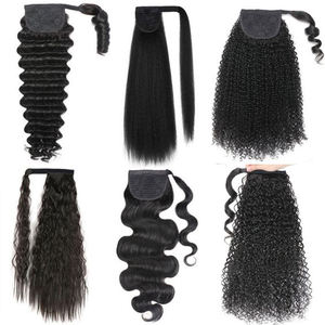 Letsfly 9A Ponytail Human <b>hair</b> <b>Extensions</b> Natural Black 10-30 Inches Water Wave Human <b>Hair</b> <b>Hair</b> Weft Double Weft - Product Image 3